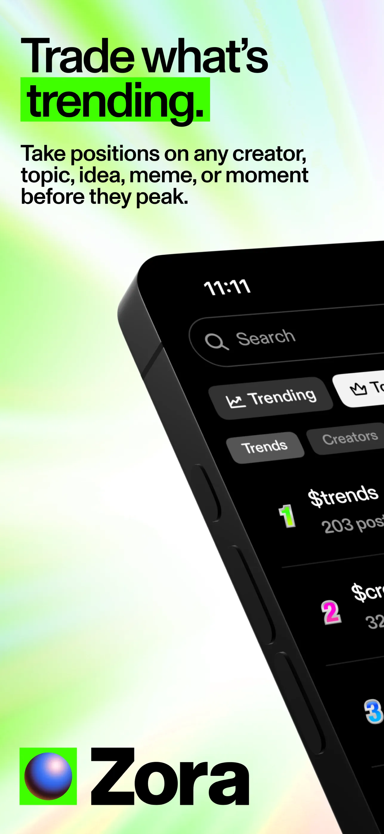 Zora iOS — Trending
